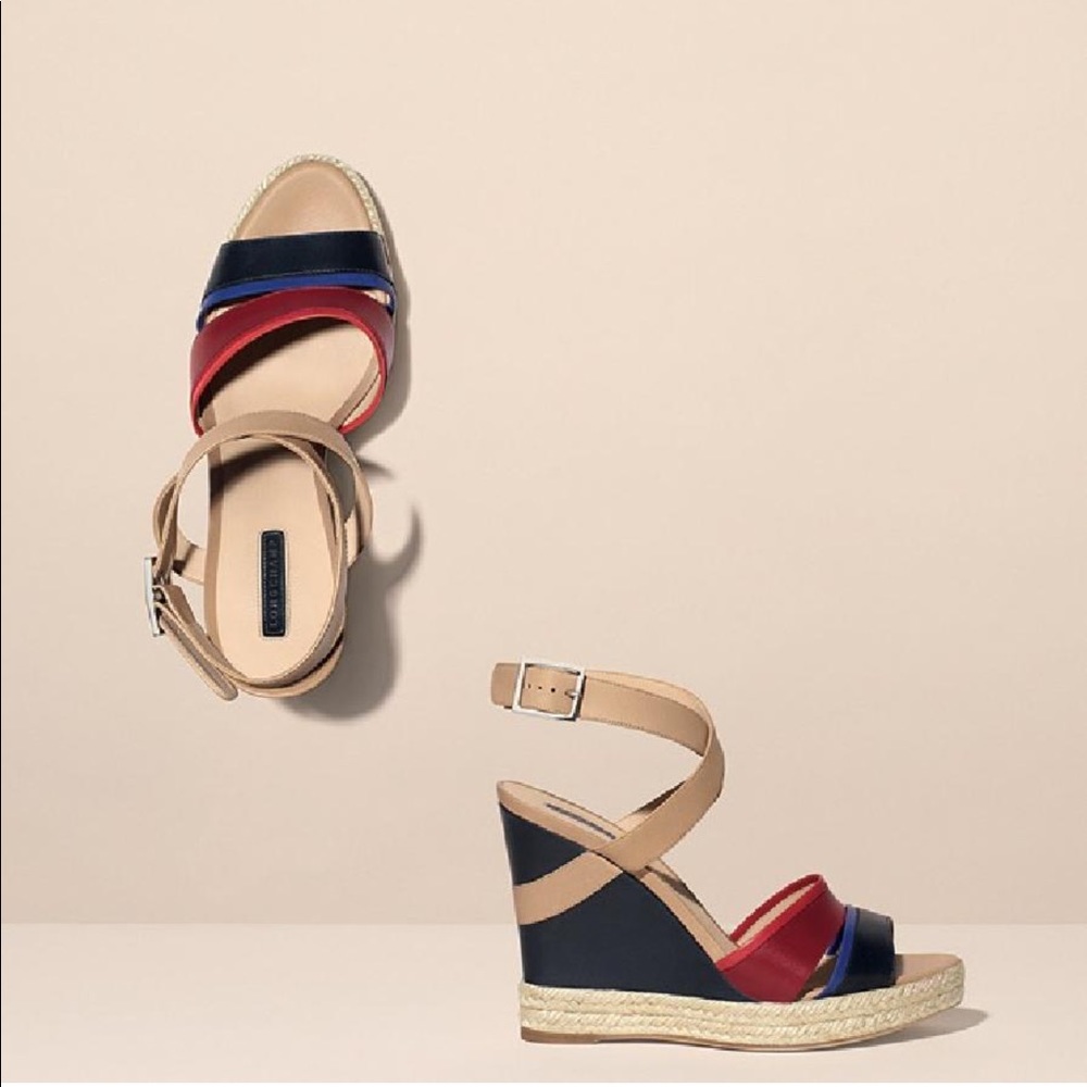 🚫SOLD🚫Longchamp leather wedge sandals size 36